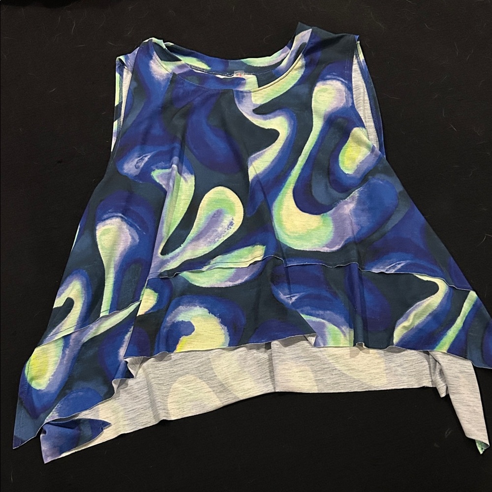 FP Movement by Free People Blue and Green Tank Top